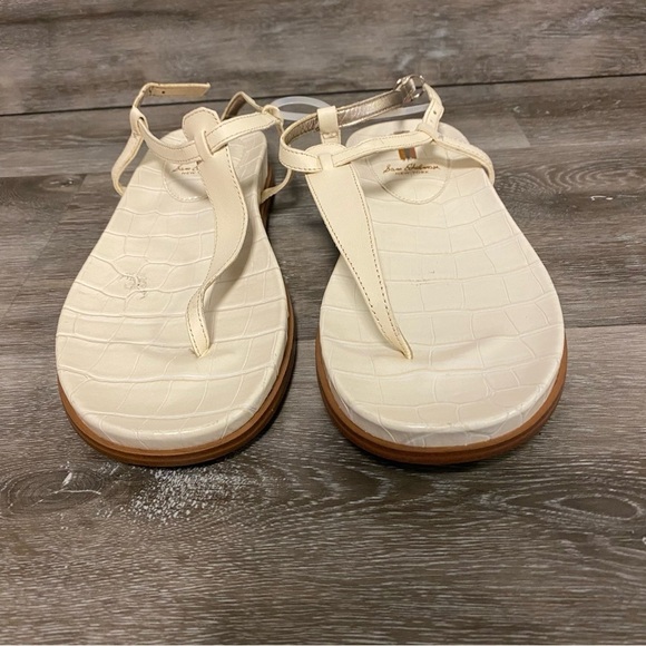Sam Edelman | Naomi Thong Sandals Ivory Leather Size 7.5 New - Picture 4 of 11